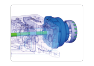 Through shaft motor drive